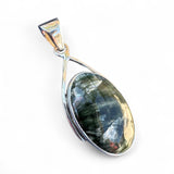 Seraphanite Solid 925 Sterling Silver Pendant