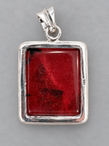 Mookaite Jasper Silver Overlay Pendant