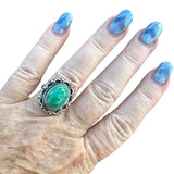 Malachite Solid 925 Sterling Silver Ring 7.5