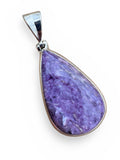 Charoite Solid 925 Sterling Silver Pendant