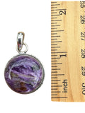 Charoite Solid 925 Sterling Silver Pendant