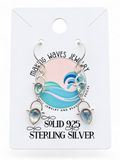 Blue Topaz Solid 925 Sterling Silver Earrings
