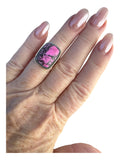 Kingman Cherry Blossom Dahlia Solid 925 Sterling Silver Ring 5