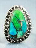 Kingman Peacock Dahlia Solid 925 Sterling Silver Ring 8