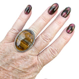 Tiger Eye Solid 925 Sterling Silver Ring 6