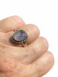 Lavender Quartz Solid 925 Sterling Silver Ring 7