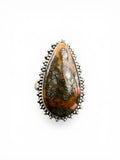 Indonesian Red Marcasite Solid 925 Sterling Silver Ring 5