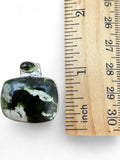 Chrome Chalcedony & Peridot Solid 925 Sterling Silver Pendant