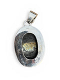 Black Jack Turquoise Solid 925 Sterling Silver Pendant