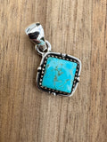 Mojave Turquoise Solid 925 Sterling Silver Pendant