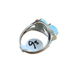 Caribbean Larimar Solid 925 Sterling Silver Ring 9.5