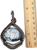 Dendritic Opal Copper Wrapped Pendant