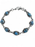 Golden Hills Turquoise Solid 925 Sterling Silver Bracelet