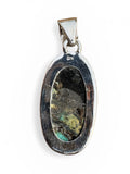 Black Jack Turquoise Solid 925 Sterling Silver Pendant