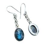 Labradorite Solid 925 Sterling Silver Earrings