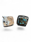 Number 8 Turquoise Solid 925 Sterling Silver stud Earrings