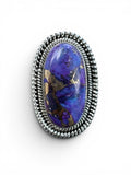 Kingman Purple Mojave Turquoise Solid 925 Sterling Silver Ring 7