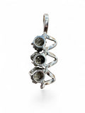 Triple Pyrite Solid 925 Sterling Silver Pendant