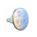 Natrolite Solid 925 Sterling Silver Ring 8