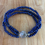 Blue Lapis 4 mm Beaded Bracelet