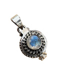 Rainbow Moonstone Solid 925 Sterling Silver Poison Locket Pendant