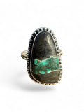 Black Jack Turquoise Solid 925 Sterling Silver Ring 9