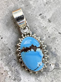 Golden Hills Turquoise Solid 925 Sterling Silver Pendant
