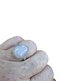 Angel Aura Druzy Solid 925 Sterling Silver Ring 8
