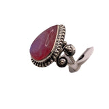 Pink Rainbow Moonstone Solid 925 Sterling Silver Ring various sizes