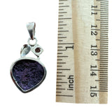 Purpurite & Amethyst Solid 925 Sterling Silver Pendant