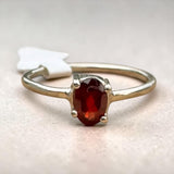 Garnet Solid 925 Sterling Silver Stack Ring