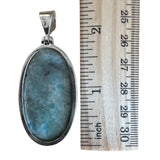 Caribbean Larimar Solid 925 Sterling Silver Pendant