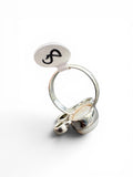 Pearl & Peridot Solid 925 Sterling Silver Statement Ring Size 8