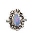 Australian Opal Solid 925 Sterling Silver Ring 7.5