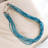 Blue Apatite Beaded Necklace