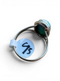 Caribbean Larimar Solid 925 Sterling Silver Ring 9.5
