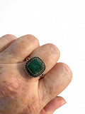 Emerald Solid 925 Sterling Silver  Ring 10