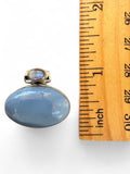 Owyhee Opal & Moonstone Solid 925 Sterling Silver Pendant