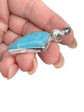 Smithsonite & Blue Topaz Solid 925 Sterling Silver Pendant