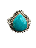 Kingman Turquoise Solid 925 Sterling Silver Ring 6