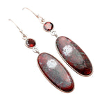 Sonora Sunrise & Garnet Solid 925 Sterling Silver Earrings