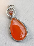 Carnelian Solid 925 Sterling Silver Pendant