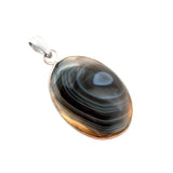Banded Agate Solid 925 Sterling Silver Pendant