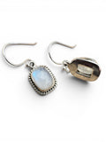 Rainbow Moonstone Solid 925 Sterling Silver Earrings