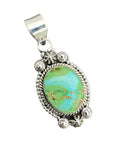Sonoran Gold Turquoise Solid 925 Sterling Silver Pendant