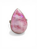 Pink Moonstone Solid 925 Sterling Silver Ring 5.5