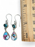 Kingman Cotton Candy Turquoise & Blue Quartz Solid 925 Sterling Silver Earrings