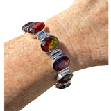 Ammolite Solid 925 Sterling Silver Bracelet