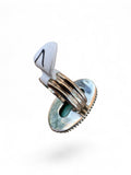 Kingman Turquoise Solid 925 Sterling Silver Ring 7