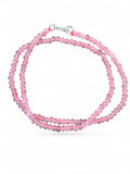 Rose Quartz 4 mm Beaded Necklace 18 inch